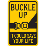 image of Brady B-302 Polyester Rectangle Stop Signs, Traffic Control Signs & Banners Sign - 12 in Width x 18 in Height - Laminated - 124463