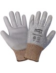 image of Global Glove Samurai Glove Tuffalene Salt & Pepper Large Tuffalene UHMWPE Cut-Resistant Gloves - ANSI A2 Cut Resistance - Polyurethane Palm Coating - Smooth Finish - PUG-417 LG