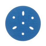 image of 3M Hookit Blue Abrasive Ceramic Aluminum Oxide Hook & Loop Disc - 3 in Diameter Multi-Hole Vacuum Holes - 36144