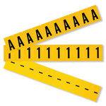 image of Brady 1530-# KIT Numbers Label Kit - Black on Yellow - 7/8 in x 1 1/2 in - 97603