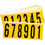 image of Brady 1550-# KIT Numbers Label Kit - Black on Yellow - 1 1/2 in x 3 1/2 in - 97607