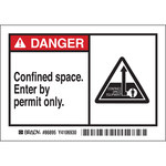 image of Brady 86895 Hazardous Area Label, 5 in x 3 1/2 in - Polyester - Black / Red on White - B-302