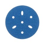 image of 3M Hookit Blue Abrasive Ceramic Aluminum Oxide Hook & Loop Disc - 3 in Diameter Multi-Hole Vacuum Holes - 36142