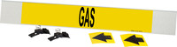 image of Brady 5698-HPHV Strap-On Pipe Marker - Gas - Polyester - Black on Yellow - B-681, B-883 - 59701