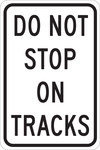 image of Brady B-555 Aluminum Rectangle White Stop Signs, Traffic Control Signs & Banners Sign - 12 in Width x 18 in Height - 124458