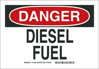 image of Brady B-555 Aluminum Rectangle White Chemical Warning Sign - 14 in Width x 10 in Height - 43006