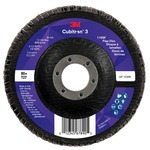 image of 3M Cubitron 3 Type 27 Flap Disc 11839 - Ceramic Precision-Shaped Grain - 4-1/2 in - 80+