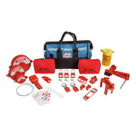 image of Brady Black/Blue Polyester Lockout/Tagout Kit - 8.5 in Depth - 16.5 in Width - 10 in Height - 888434-58664