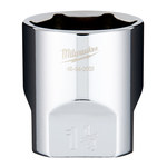 image of Milwaukee 45-34-2003 6 Point 1-1/4 in Socket - Chrome Vanadium Steel - 1/2 in Drive - 1.65 in Length - 61599