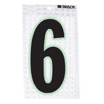 image of Brady 3000-6 Number Label - Black on Silver - 1 1/2 in x 2 3/8 in - B-309 - 03325
