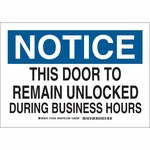 image of Brady B-302 Polyester Rectangle White Door Sign - 10 in Width x 7 in Height - Laminated - 127064