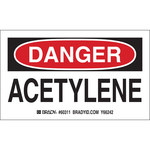 image of Brady 60311 Black / Red on White Paper Equipment Safety Label - 5 in Width - 3 in Height - B-235
