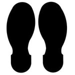 image of Brady Toughstripe 104410 Footprint Marking Label - 3.5 in x 10 in - Polyester - Black - B-514 - 16188