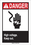 image of Brady B-401 Polystyrene Rectangle White Electrical Safety Sign - 7 in Width x 10 in Height - 45059
