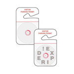 image of Brady Red on White Pre-Printed Vehicle Hang Tag - 3 in Width - 5 in Height - 95677
