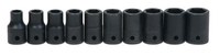 image of Williams JHWMS410HRC 6 Point Shallow Socket Set - 1/2 in Drive - Shallow Length - 32458