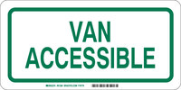 image of Brady B-120 Fiberglass Reinforced Polyester Rectangle White Disabled Parking & Building Access Sign - 12 in Width x 6 in Height - 91384