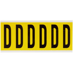 image of Brady 3450-D Letter Label - Black on Yellow - 1 1/2 in x 3 1/2 in - B-498 - 34514