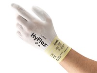 image of Ansell Hyflex 11-600 White 9 Nylon General Purpose Gloves - Polyurethane Palm Only Coating - 112800