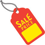 image of Shipping Supply Red/Yellow Merchandise Tags - 11448