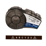 image of Brady M21-375-595-BR White on Brown All-Weather Printer Ribbon - 3/8 in Width - 21 ft Length - 754473-93046