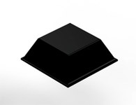 image of 3M Bumpon SJ5523 Black Bumper/Spacer Pad - Square Shaped Bumper - 0.812 in Width - 0.3 in Height - 67387