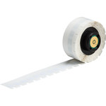 image of Brady PTL-1-473 White Polyester Die-Cut Thermal Transfer Printer Label Roll - 0.25 in Width - 0.25 in Height - B-473