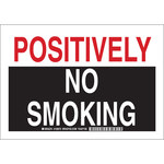 image of Brady B-555 Aluminum Rectangle No Smoking Sign - 10 in Width x 7 in Height - 128070