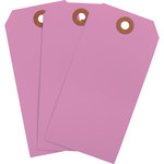 image of Brady 102124 Pink Rectangle Cardstock Blank Tag - 2 3/8 in 2 3/8 in Width - 4 3/4 in Height - 01348