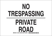 image of Brady B-555 Aluminum Rectangle White Stop Signs, Traffic Control Signs & Banners Sign - 10 in Width x 7 in Height - 129411