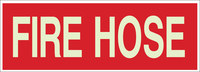 image of Brady Bradyglo B-324 Polyester Rectangle White Fire Equipment Sign - 14 in Width x 5 in Height - 80243