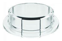 image of Justrite Clear Polypropylene Carboy Cap Adapter - 83 mm Width - 1 in Height - 697841-18221
