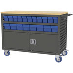 image of Akro-Mils MA4824CLD1 Louvered Shelf Cart - 800 lbs Capacity - Charcoal - Steel