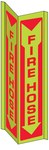 image of Brady Bradyglo B-347 Polyester / Polystyrene Green Fire Equipment Sign - 7.5 in Width x 18 in Height - 50784