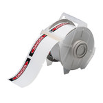 image of Brady 121550 Printer Label Roll - Vinyl - Black / Red on White - B-595 - 70887