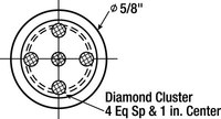 image of 3M CL5S1 Multi-Point Diamond Dresser 20788 - 7/16 in x 1 in