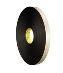3M 4492 Black Double Coated Foam Tape - 1 in Width x 72 yd Length - 1/32 in Thick - 30420
