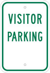 image of Brady B-959 Aluminum Rectangle White Parking Restriction, Permission & Information Sign - 12 in Width x 18 in Height - 80078