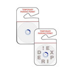 image of Brady Red on White Pre-Printed Vehicle Hang Tag - 3 in Width - 5 in Height - 95681