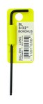 image of Bondhus ProGuard 3/32 in Hex Ball Long Arm L-Wrench 15705 - Protanium Steel