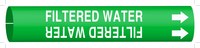 image of Brady 4058-F Strap-On Pipe Marker, 6 in to 7 7/8 in - Water - Plastic - White on Green - B-915 - 47665