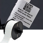 image of Brady B33-59-492 Die-Cut Printer Label Roll - 1 in x 1/2 in - Polyester - White - B-492 - 96903
