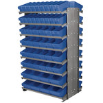 image of Akro-Mils APRDAST Fixed Rack - Gray - 16 Shelves - APRDAST BLUE