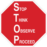 image of Brady B-555 Aluminum Octagon Red Stop Signs, Traffic Control Signs & Banners Sign - 24 in Width x 24 in Height - 124548