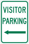 image of Brady B-555 Aluminum Rectangle White Parking Restriction, Permission & Information Sign - 12 in Width x 18 in Height - 124374