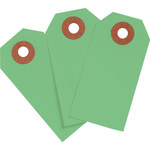 image of Brady 102114 Green Rectangle Cardstock Blank Tag - 1 7/8 in 1 7/8 in Width - 3 3/4 in Height - 01338