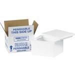 image of White Insulated Shipping Containers - 4.5 in x 6 in x 3 in - 2255