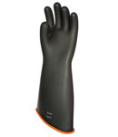 image of PIP Novax 158-4-18 Black/Orange 9 Rubber Work Gloves - 18 in Length - Smooth Finish - 158-4-18/9