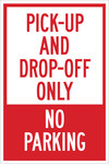 image of Brady B-555 Aluminum Rectangle White Parking Restriction, Permission & Information Sign - 12 in Width x 18 in Height - 129639