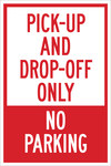 image of Brady B-555 Aluminum Rectangle White Parking Restriction, Permission & Information Sign - 12 in Width x 18 in Height - 124305